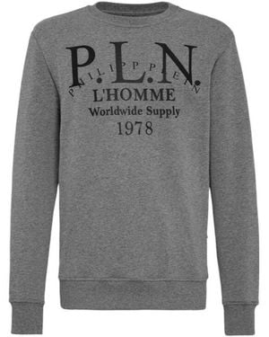 Philipp Plein Logo Printed Jumper - Grey