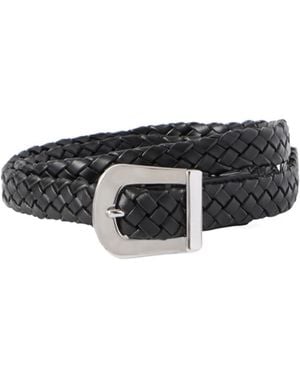 Gabriela Hearst Woven Leather Belt - White