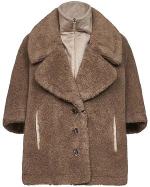 Max Mara Mxapavido Layered Effect Coat - Brown