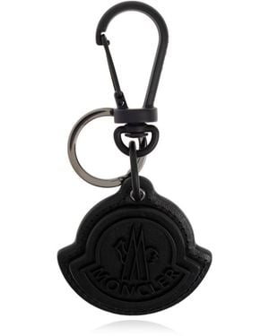 Moncler Logo-Embossed Keyring - Black