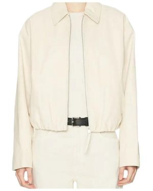 Arma Loua Zip-Up Leather Jacket - Natural