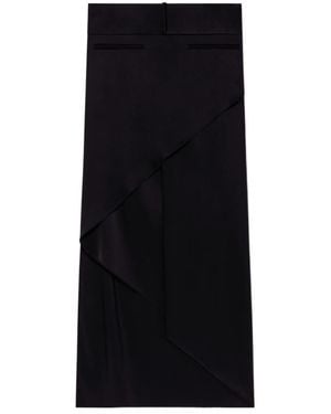 Courreges Courrèges Infinity Satin Midi Skirt - Black
