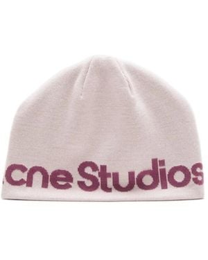 Acne Studios Wool Knit Beanie - Pink