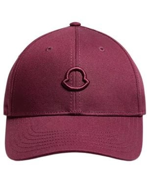 Moncler Logo Adjustable Baseball Cap - Purple