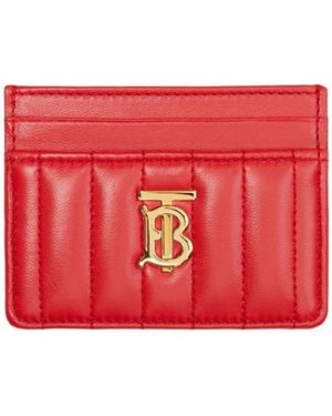 Burberry Tb Logo Plaque Padded Cardholder - Red