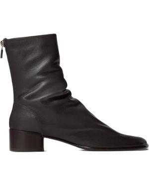 Lemaire Glove Zip Ankle Boots - Black