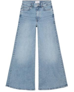 FRAME Le Palazzo Cropped Jeans - Blue