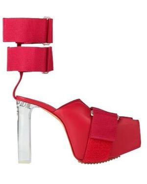 Rick Owens Logo High-Heeled Sandals - Red