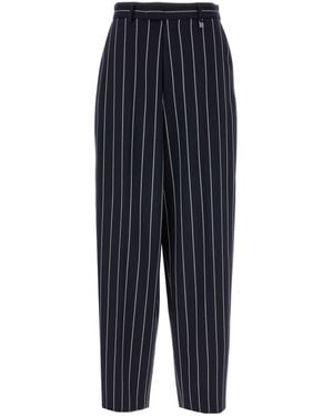 GIUSEPPE DI MORABITO Striped High Waist Trousers - Blue
