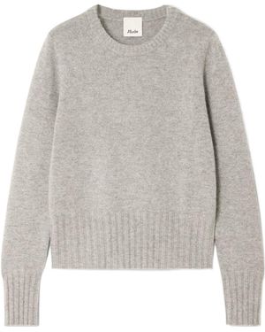 Allude Minimalist Cashmere Sweater - Gray