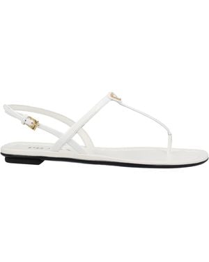 Prada Buckled Sandals - White