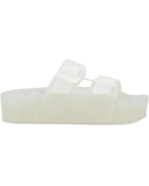 Balenciaga Minimalist Plain Slippers - White