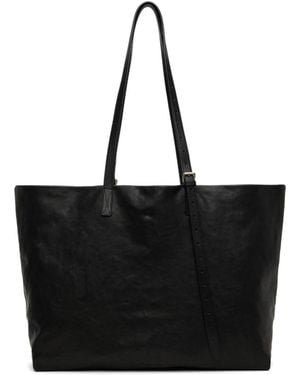Ann Demeulemeester Distressed Leather Tote Bag - Black