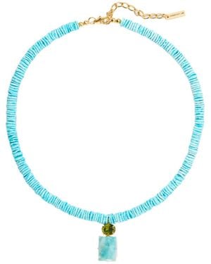 Jennifer Behr Tone Crystal And Stones Necklace - Blue