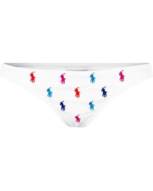 Polo Ralph Lauren Embroidered Logo Bikini Trousers - White