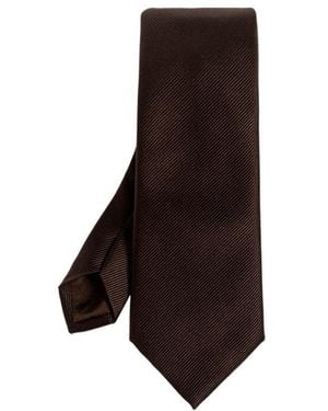 Giorgio Armani Pointed-Tip Tie - Brown
