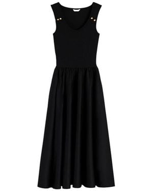 Tommy Hilfiger Ribbed-Knit Midi Dress - Black