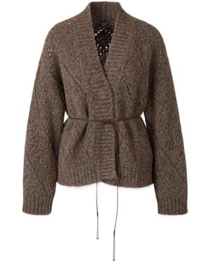Peserico Sequined Cardigan - Brown
