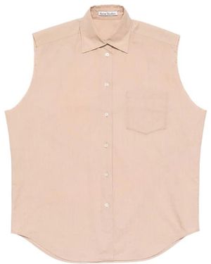 Acne Studios Chest-Pocket Sleeveless Shirt - Natural