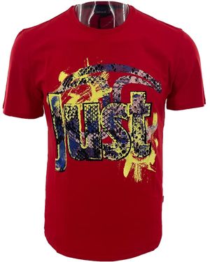 Just Cavalli Logo Short-Sleeved T-Shirt - Red