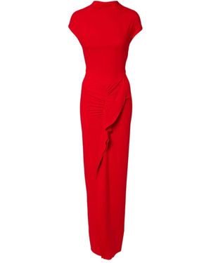 TOVE Beth Ruffled Maxi Dress - Red