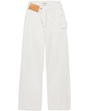 JW Anderson Jw Anderson Logo Patch Straight-Leg Jeans - White
