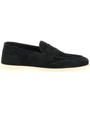 John Lobb Padded Stitching Loafers - Black