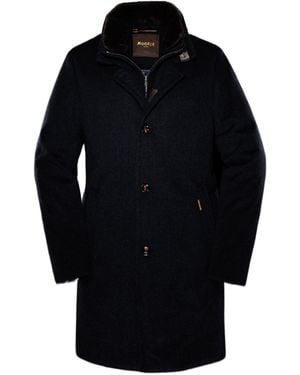 Moorer Bond-Fur-Le Padded Coat - Blue