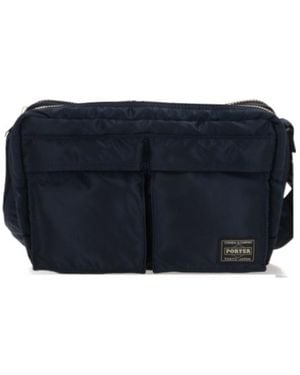 Porter-Yoshida and Co Zipper Shoulder Bag - Blue