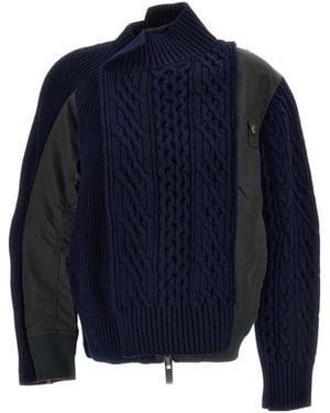 Sacai Long-Sleeve Casual Jacket - Blue