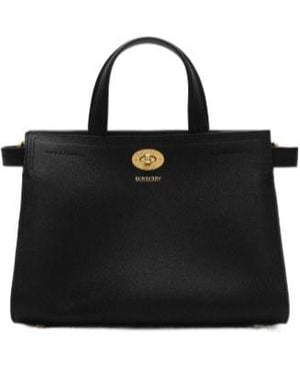 Burberry Mini Check Cotswolds Tote Bag - Black