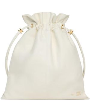 Celine Small Crystal Pouch - White