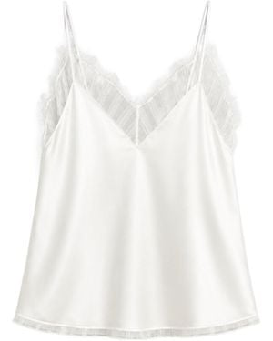 IRO Glistening Lace-Embellished Top - White