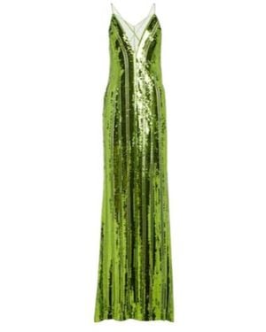 Galvan London Kate Sequined Gown - Green