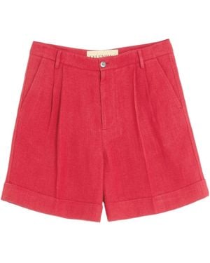 Valentino Turn-Up Hem Bermuda Shorts - Red