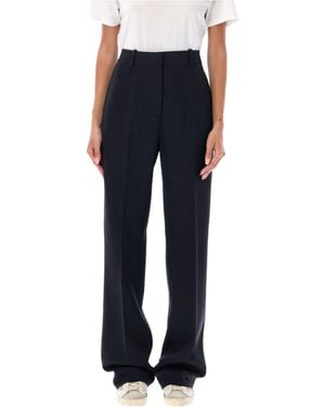 Golden Goose Straight-Leg Pleat-Detailed Trousers - Blue