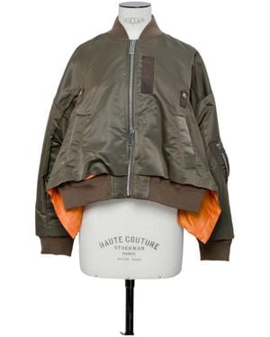 Sacai Asymmetric Bomber Jacket - Grey