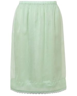 N°21 Scalloped Midi Skirt - Green