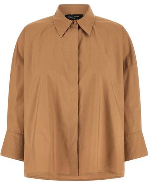 Fabiana Filippi Long Sleeved Embellished Shirt - Brown