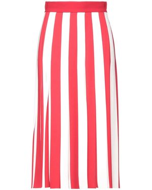 Dolce & Gabbana Striped Stretch Midi Skirt - Red
