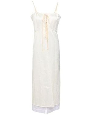 MM6 by Maison Margiela Satin Flare Skirt - White