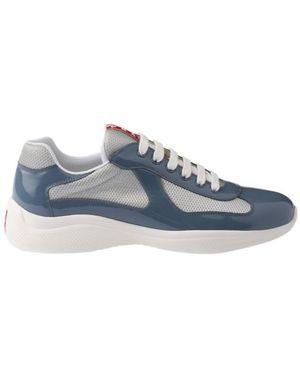 Prada Linea Rossa Patent Leather And Technical Fabric Prada America's Cup Trainers - Brown