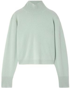 LeKasha Cropped Cashmere Sweater - Green