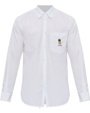 DSquared² Long Sleeve Embroidery Shirt - White