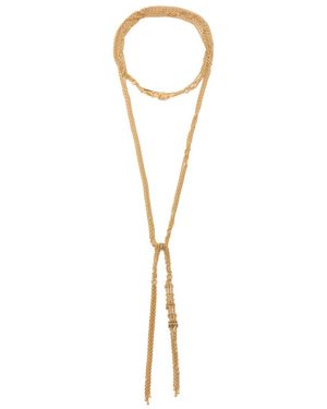 Chloé Mini Belt Logo-Embellished Drop Necklace - White