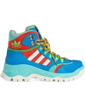 Gucci X Adidas Laced Short Boots - Blue