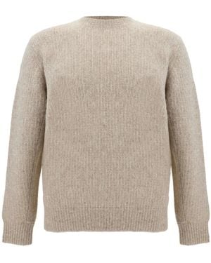 sunflower Crew Neck Long-Sleeved Jumper - Grey
