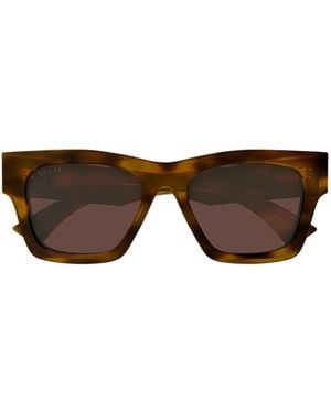 Gucci Square-Frame Sunglasses - Brown