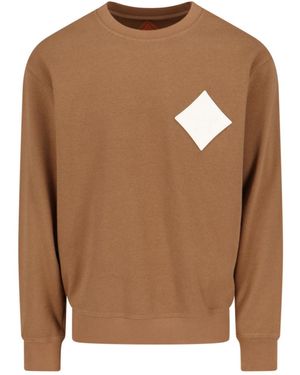 MCM Logo Patch Crewneck Sweatshirt - Brown