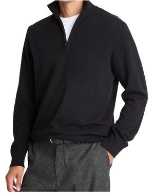 Vince Half-Zip Knitwear - Black